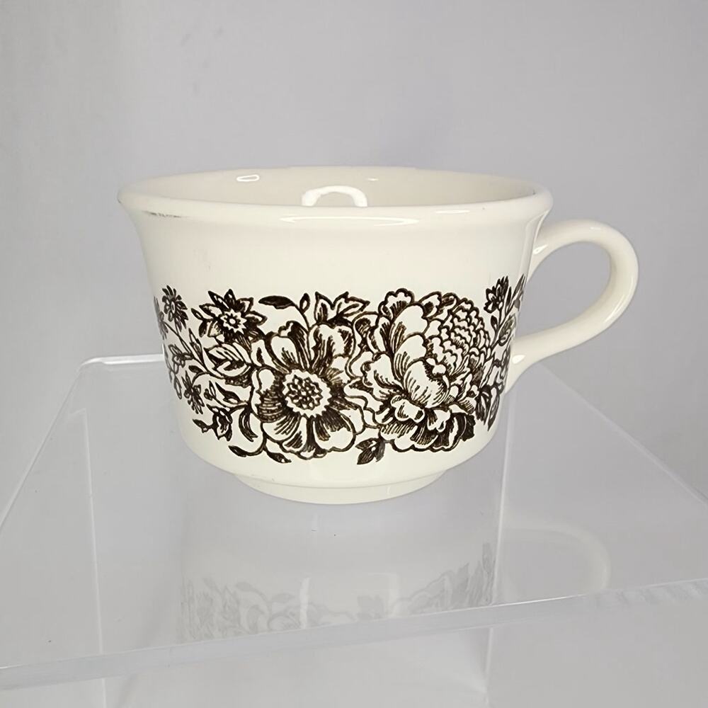 Vintage Royal China Sussex Ironstone Brown Floral Made In USA